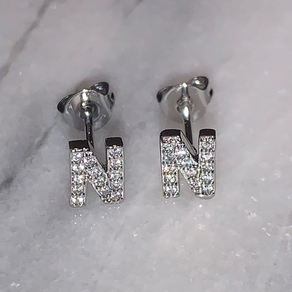 Initial Earrings - Picture 12 of 15